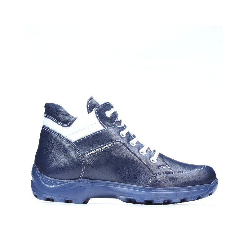 Jugendstiefel 436 Indigo+Weiß