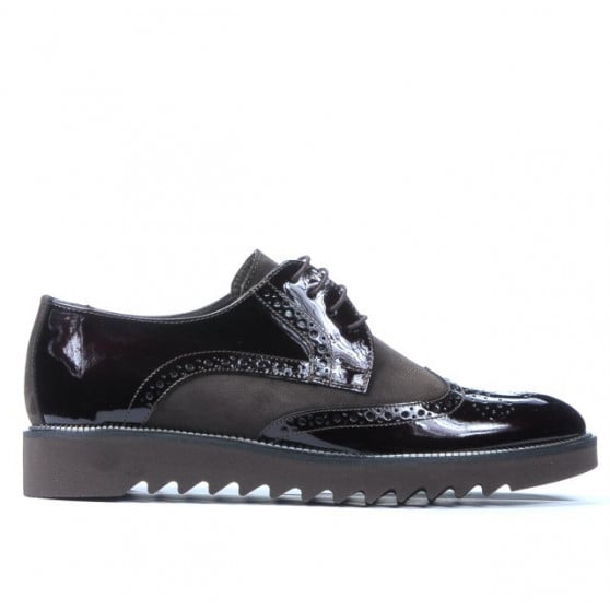 Herren Casual Schuhe 831 Lack Kaffee kombiniert Herren Casual Schuhe 831 Lack Kaffee kombiniert