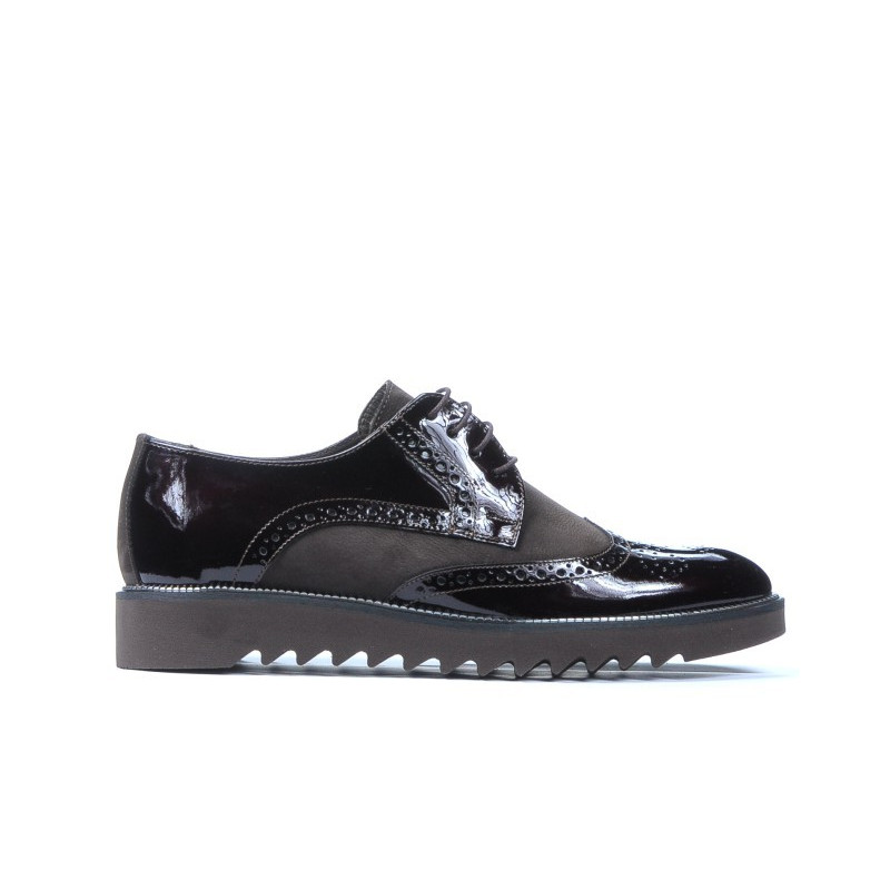 Herren Casual Schuhe 831 Lack Kaffee kombiniert