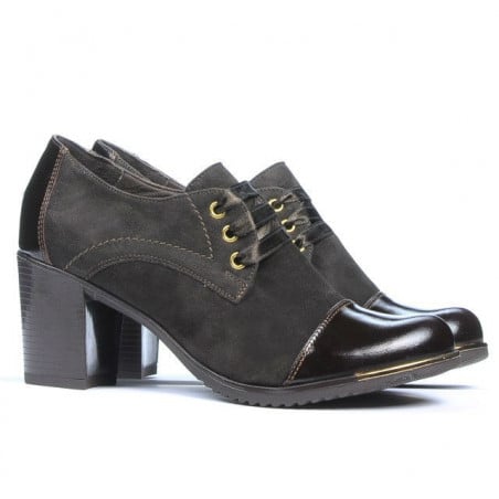 Damen Freizeitschuhe 667 kombiniert lackiert braun