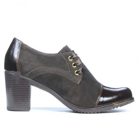 Damen Freizeitschuhe 667 kombiniert lackiert braun