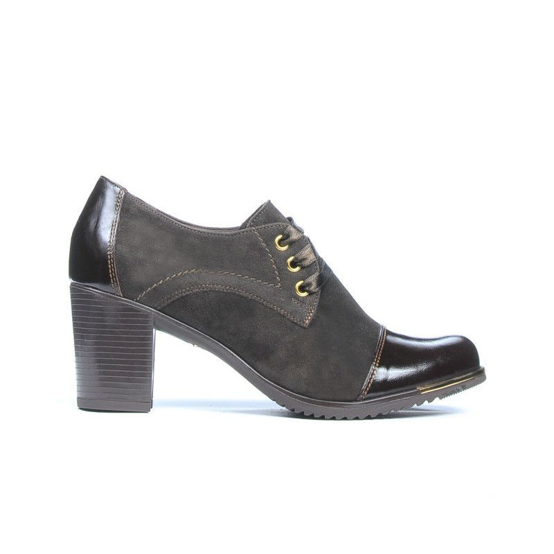 Damen Freizeitschuhe 667 kombiniert lackiert braun