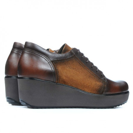 Freizeitschuhe Damen 668 braun kombiniert