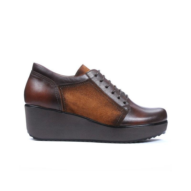 Freizeitschuhe Damen 668 braun kombiniert
