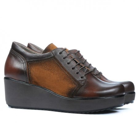 Freizeitschuhe Damen 668 braun kombiniert