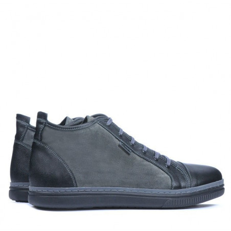 Herrenschuhe 480 schwarz+grau