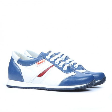 Kinderschuhe 136 indigo+weiß