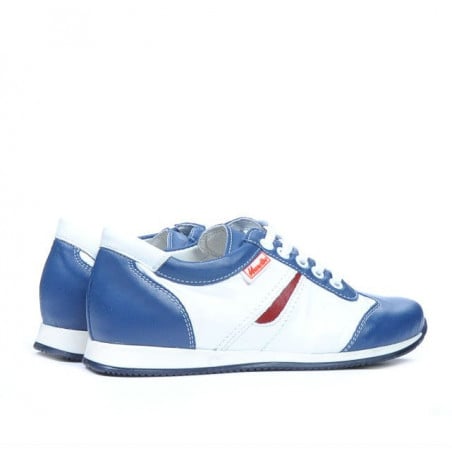 Kinderschuhe 136 indigo+weiß