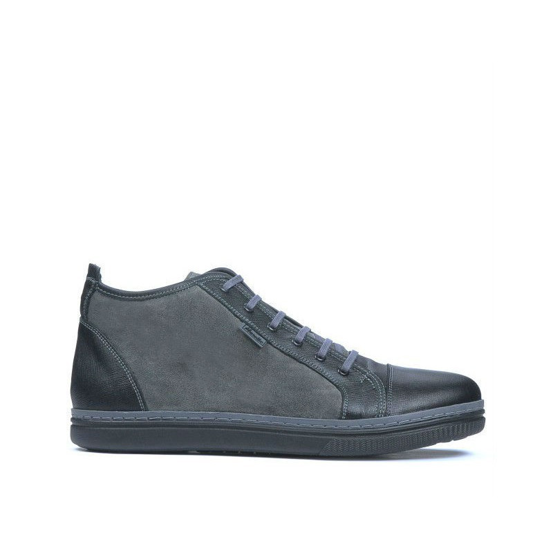 Herrenschuhe 480 schwarz+grau