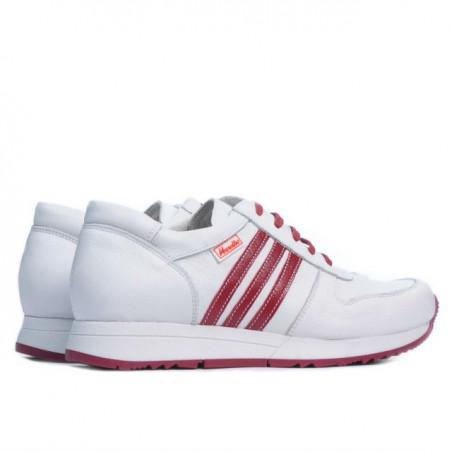 Damen Sportschuhe 665 weiß+rot