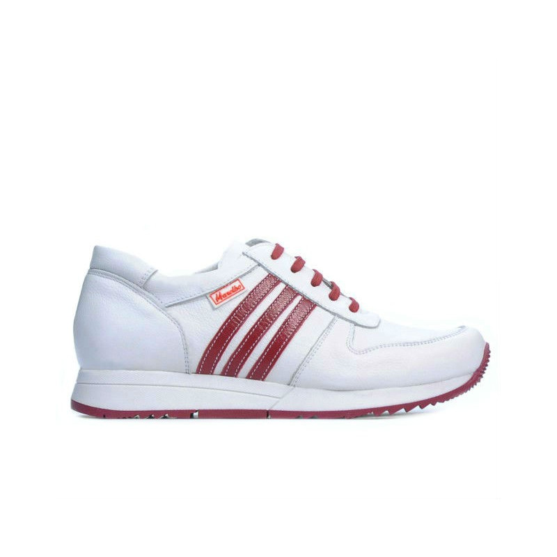 Damen Sportschuhe 665 weiß+rot