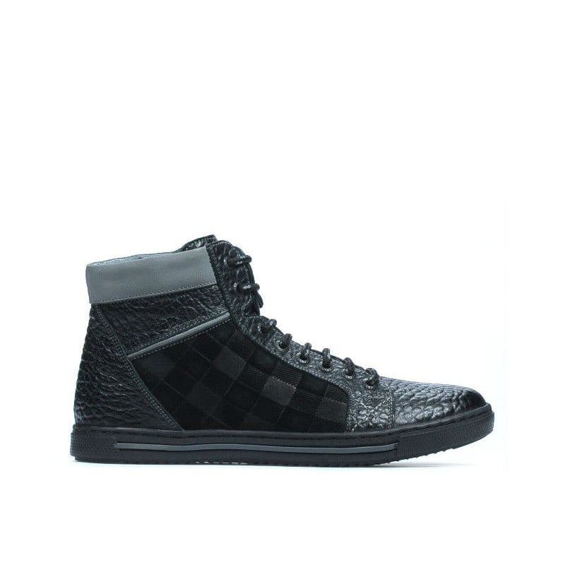 Herrenstiefel 467 schwarz+grau