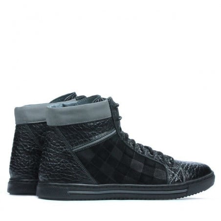 Herrenstiefel 467 schwarz+grau