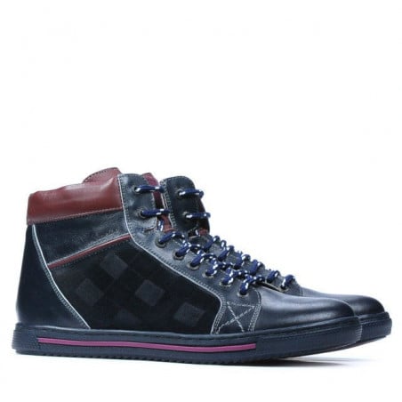 Herrenstiefel 467 Indigo+Bordeaux