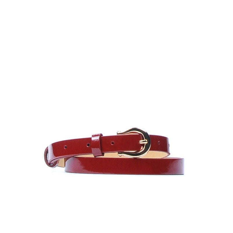Damen Gürtel 04m Lackrot
