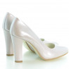 Elegante Damenschuhe 1214 beige Perlmutt Lack