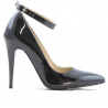 Elegante Damenschuhe 1247 Lack Petrol Perlmutt