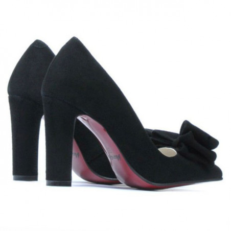 Elegante Damen Schuhe 1252 Schwarz Antilope