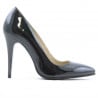 Damen elegante Schuhe 1241 Lack Petrol Perlmutt