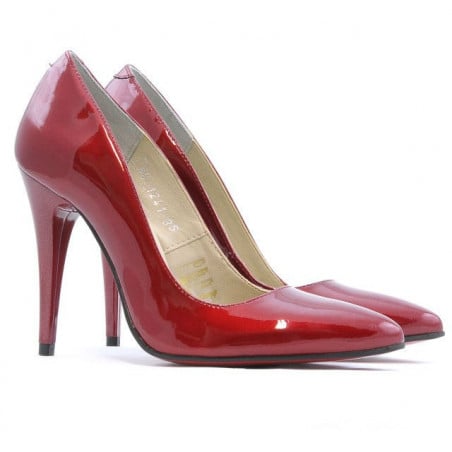Elegante Damenschuhe 1241 Lack Bordeaux