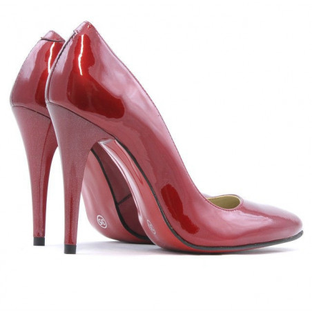Elegante Damenschuhe 1241 Lack Bordeaux