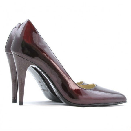 Elegante Damenschuhe 1246 Lack Bordeaux 01