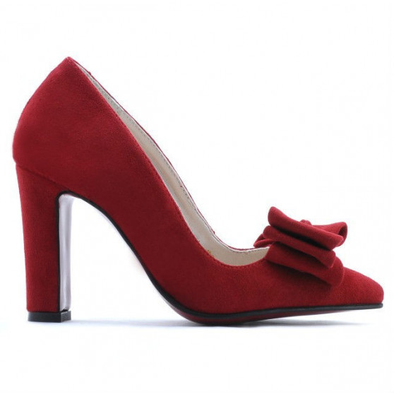 Elegante Damenschuhe 1252 rotes Antilopenleder Elegante Damenschuhe 1252 rotes Antilopenleder