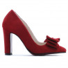 Elegante Damenschuhe 1252 rotes Antilopenleder