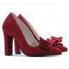 Elegante Damenschuhe 1252 rotes Antilopenleder