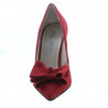 Elegante Damenschuhe 1252 rotes Antilopenleder