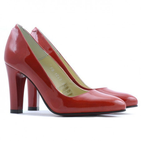 Damen elegante Schuhe 1243 Lack rot01