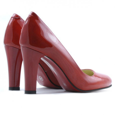 Damen elegante Schuhe 1243 Lack rot01