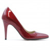 Damen elegante Schuhe 1246 Lack Bordeaux