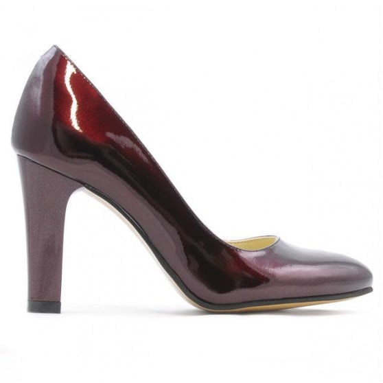 Damen elegante Schuhe 1243 Lack Bordeaux01 Damen elegante Schuhe 1243 Lack Bordeaux01