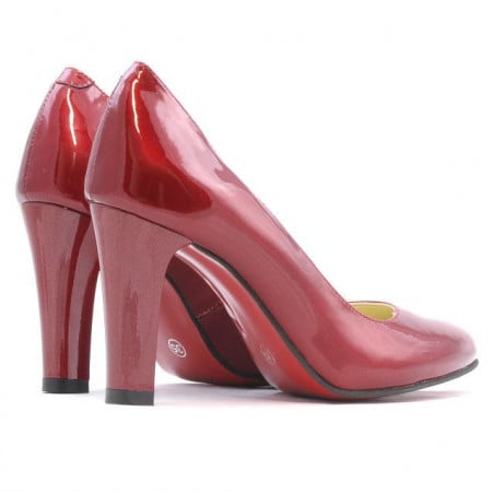 Damen elegante Schuhe 1243 Lack Bordeaux