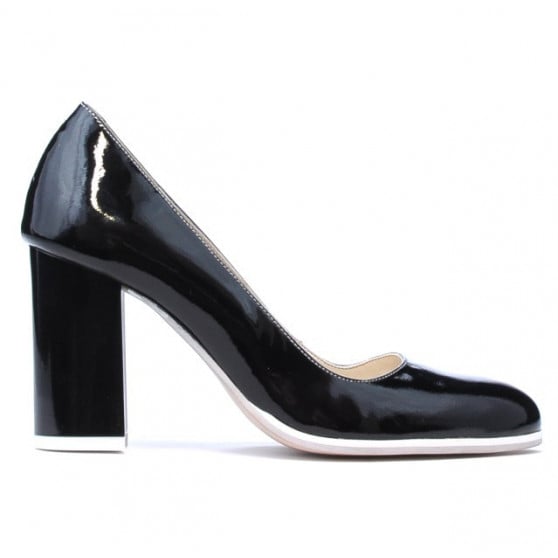 Elegante/schicke Damenschuhe 1254 Lack schwarz