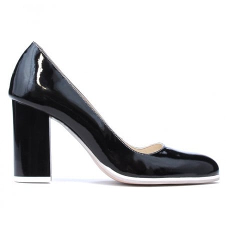 Elegante/schicke Damenschuhe 1254 Lack schwarz