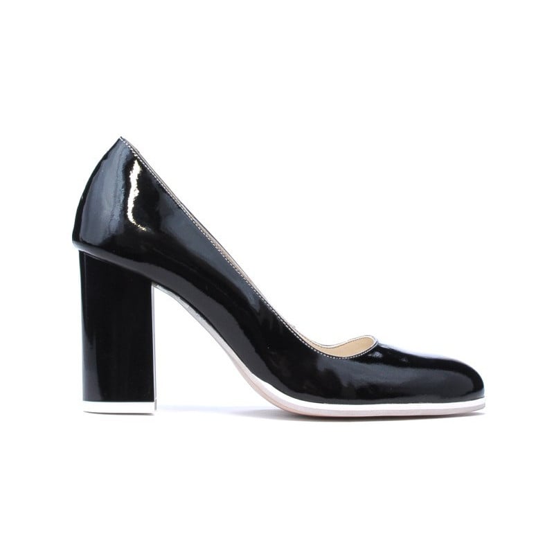 Elegante/schicke Damenschuhe 1254 Lack schwarz