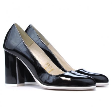 Elegante/schicke Damenschuhe 1254 Lack schwarz