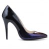 Elegante Schuhe 1241 schwarzer+violetter Lack (Chamäleon)