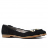 Damen-Ballerinas 674 schwarz Velours