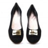Damen-Ballerinas 674 schwarz Velours