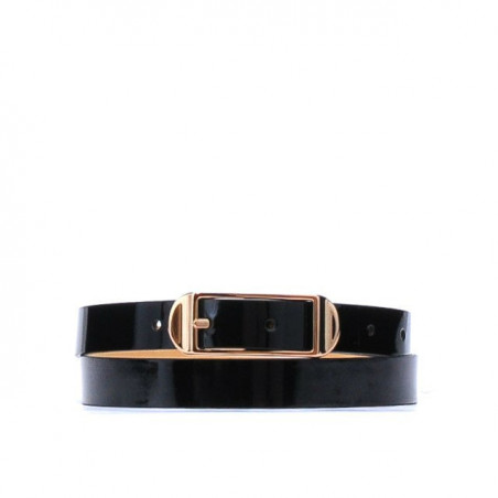 Damen Gürtel 03m schwarzer Lack