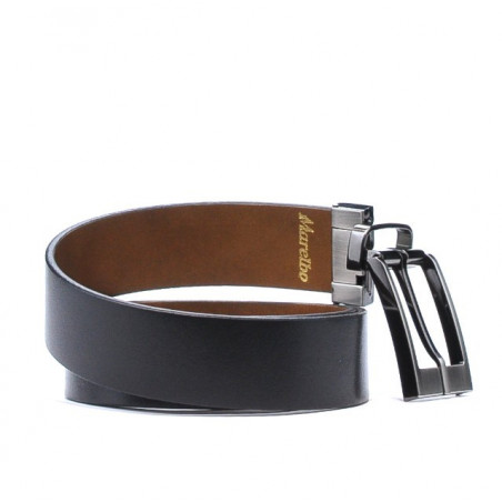 Herrengürtel 08b zweifarbig schwarz+braun1