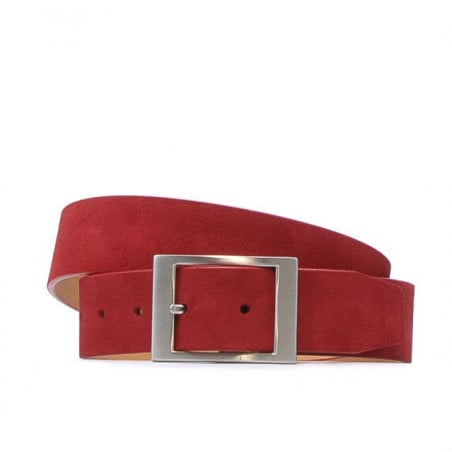 Damen Gürtel 02m rot Velours
