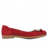 Damen-Ballerinas 674 rot Velours