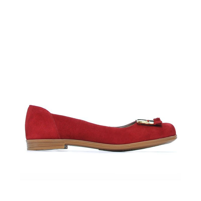 Damen-Ballerinas 674 rot Velours