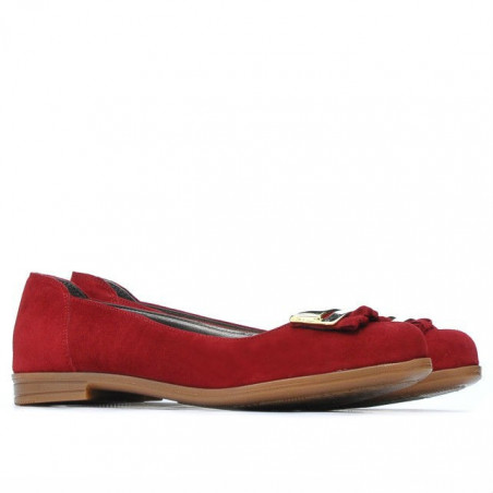Damen-Ballerinas 674 rot Velours