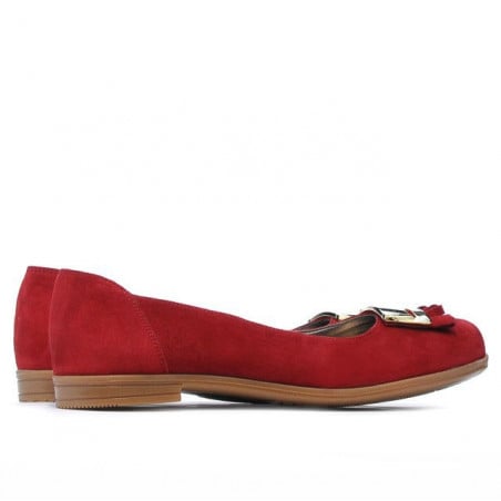 Damen-Ballerinas 674 rot Velours