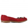 Damen-Ballerinas 674 rot Velours